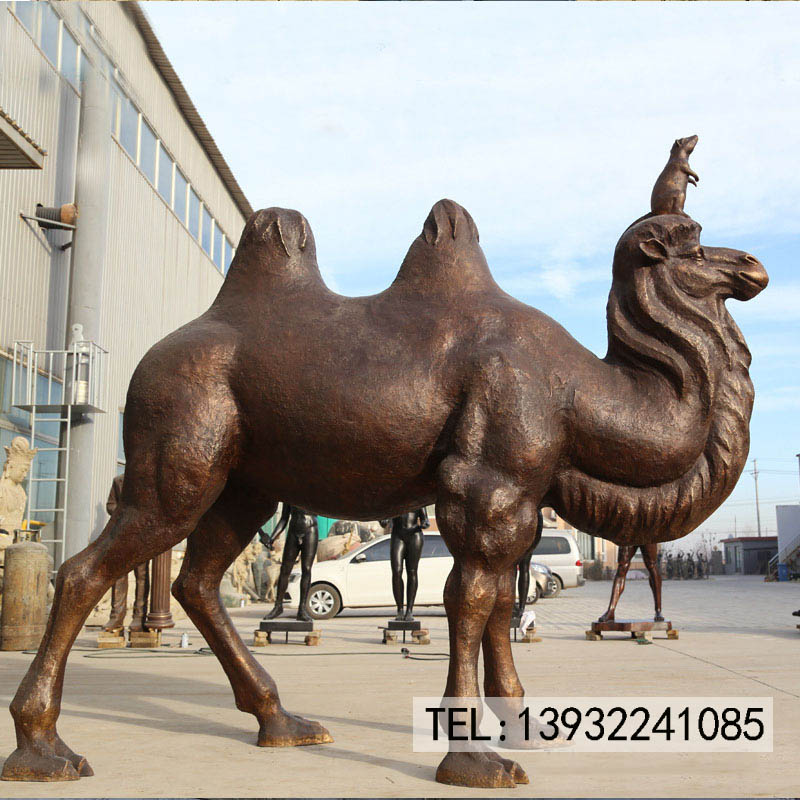 铸铜雕塑动物骆驼商队雕塑丝绸之路雕塑户外园林景观雕塑