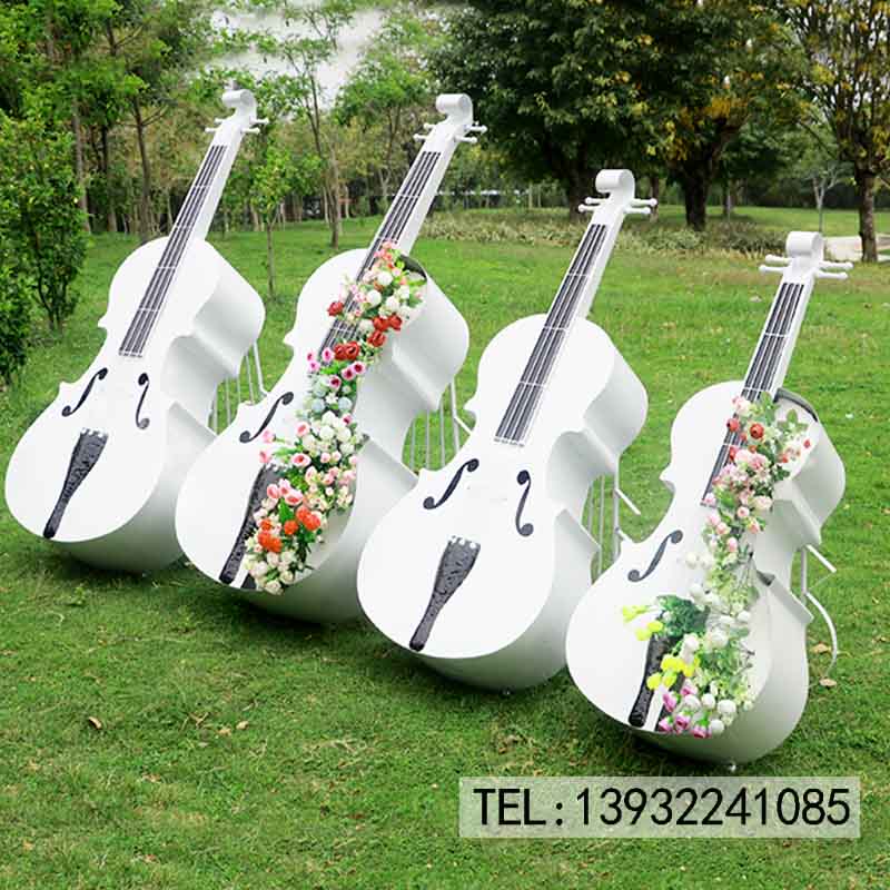 不锈钢小提琴大提琴乐器雕塑制作厂家