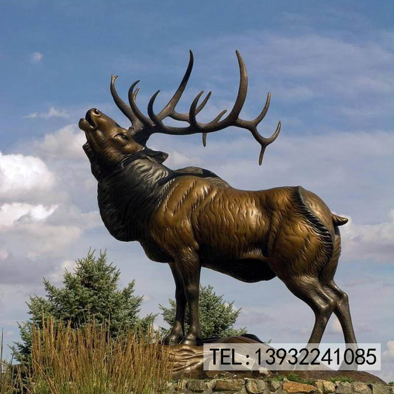 铜雕动物羚羊动物雕塑价格