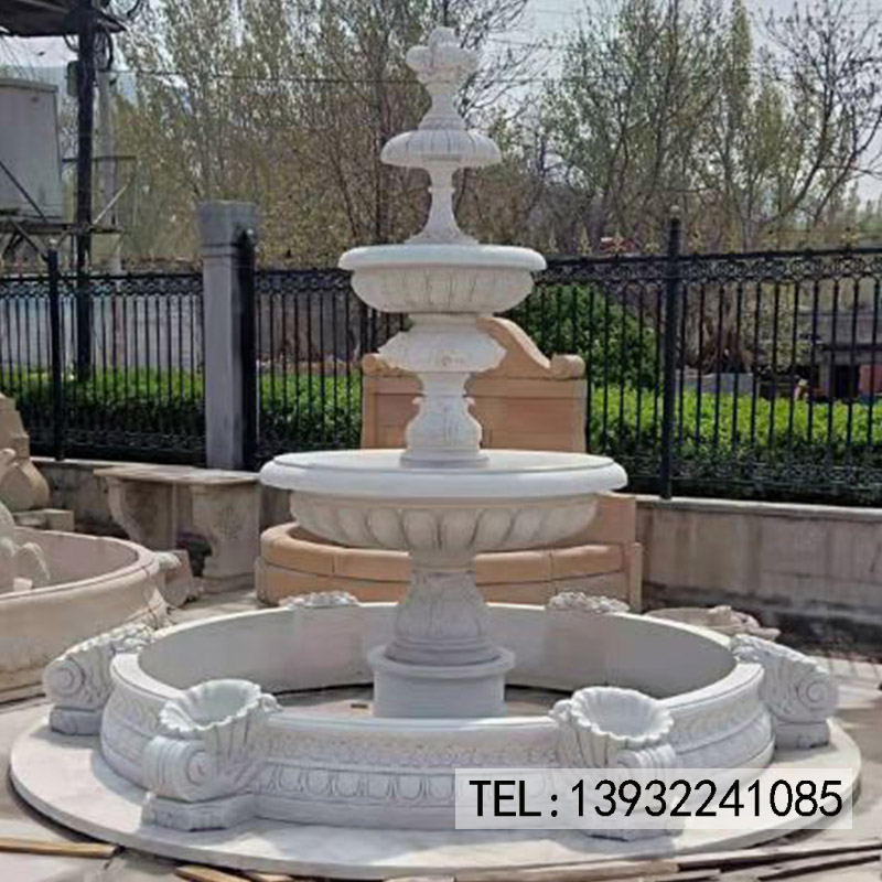 石雕喷泉花岗岩汉白玉水景观庭院广场