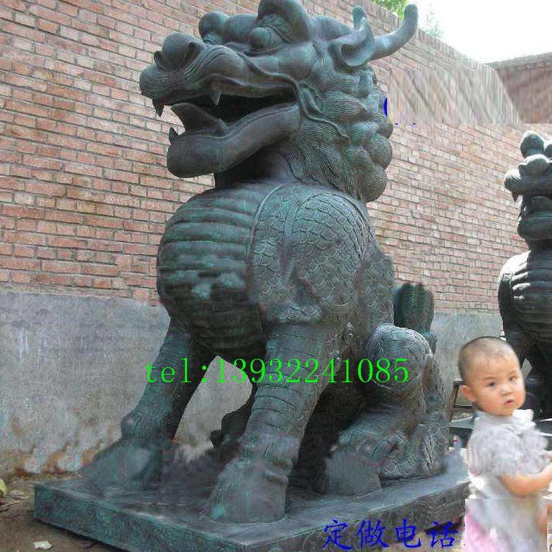 铸铜动物雕塑广场公园门口麒麟雕塑摆件定制